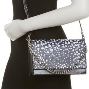 Kate Spade Cameron Convertible Crossbody Black with Multi-Colored Dots